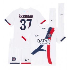 Billiga Paris Saint-Germain Milan Skriniar #37 Bortatröja Barn 2024-25 Kortärmad (+ Korta byxor)